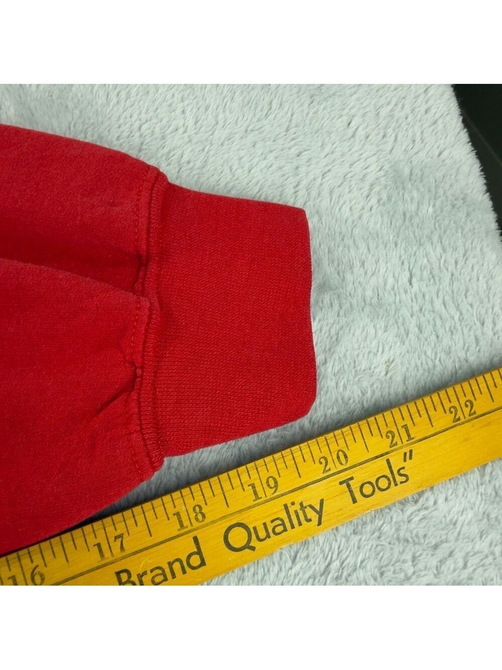 Nike Rework Men's Size Large Vintage Fleece Lined Red/Blue Sweater - Picture 8 of 9